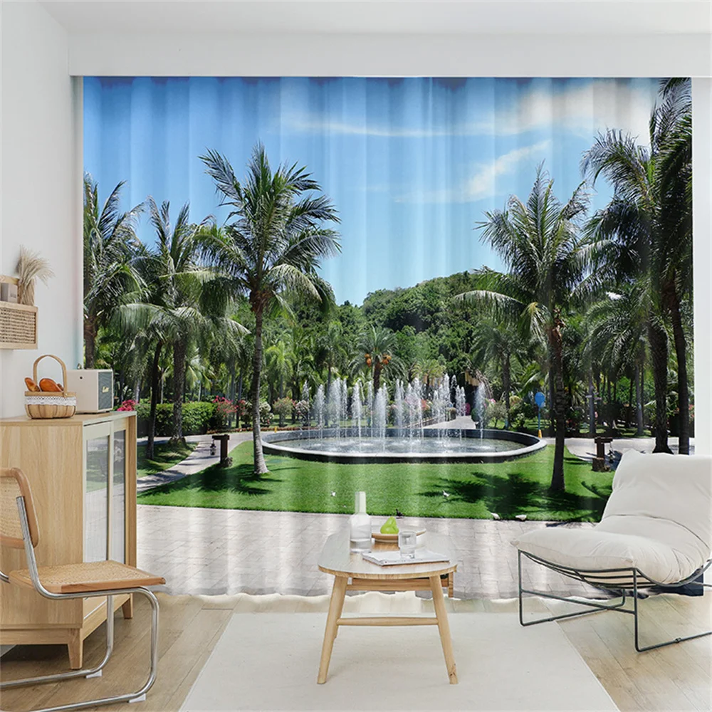 Тропический тропический лес дерево листья растения природа дети окна шторы для