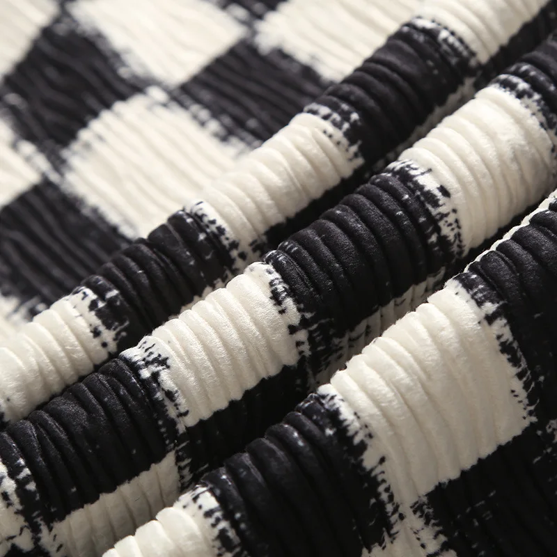 Женские вельветовые брюки Awen свободные клетчатые в Корейском стиле мягкие