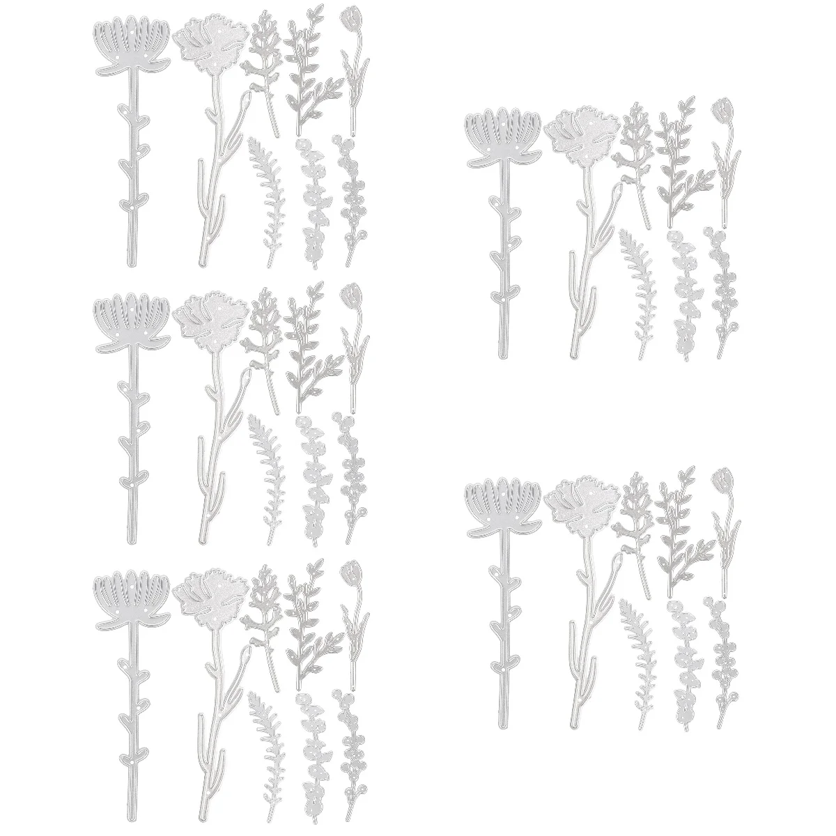 

5 Sets Embossing Decorative Making Cards Embossing Molds Flower Embossing Stencils Handicraft Molds DIY Stencils for Craft