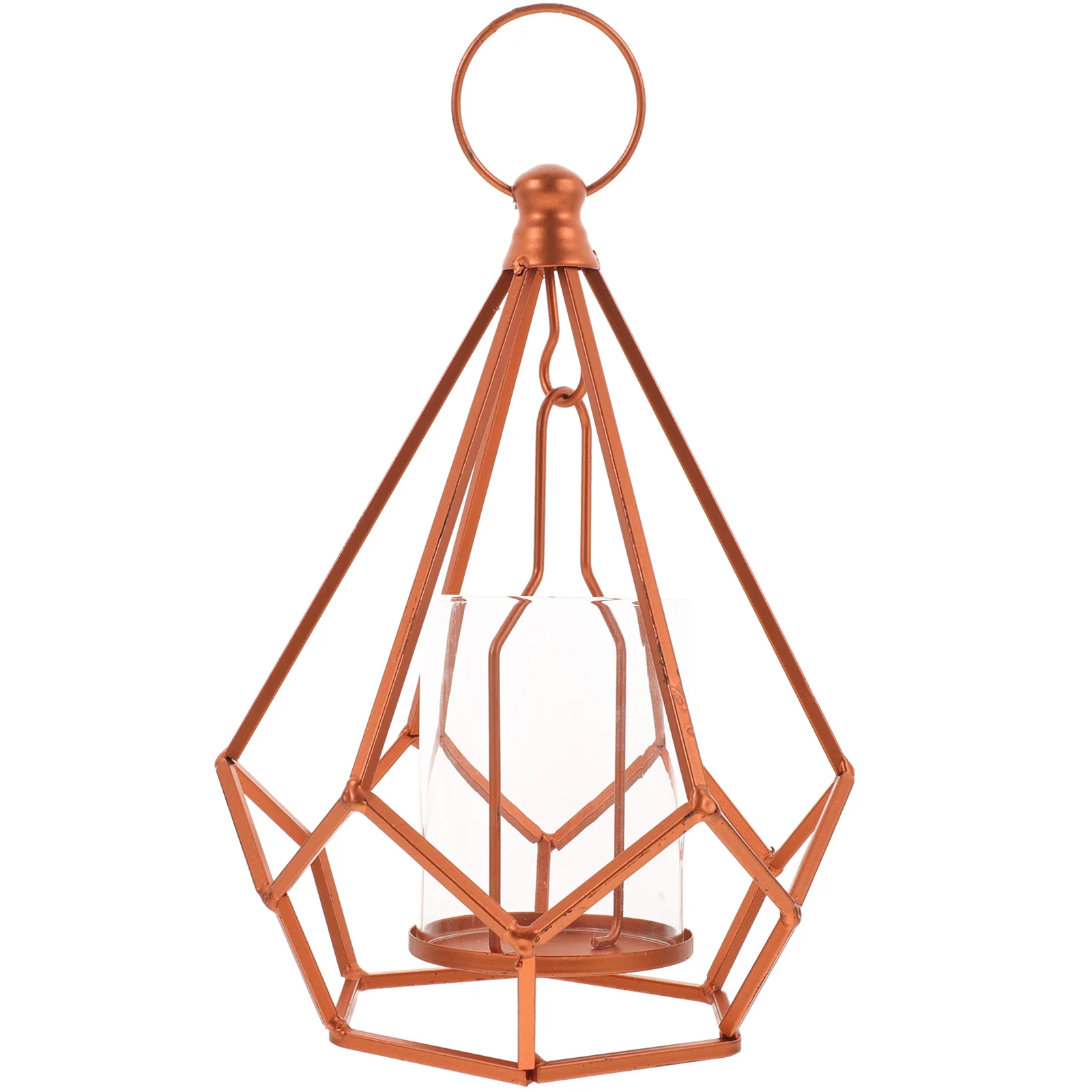 

Holder Wire Lantern Metal Hanging Tealight Cage Holders Geometric Pillar Gold Lanterns Basket Floating Birdcage Hollow