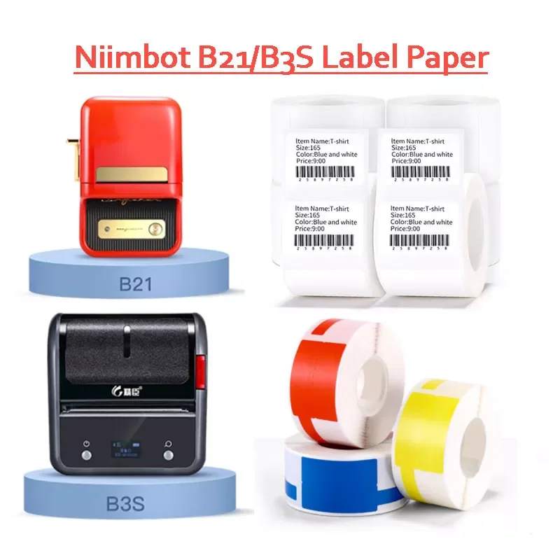 

NEW2023 Niimbot B21 Label Maker Tape Aangepast Label Print Papier Standaard Gelamineerd Kantoor Etikettering Tape Vervanging Voo