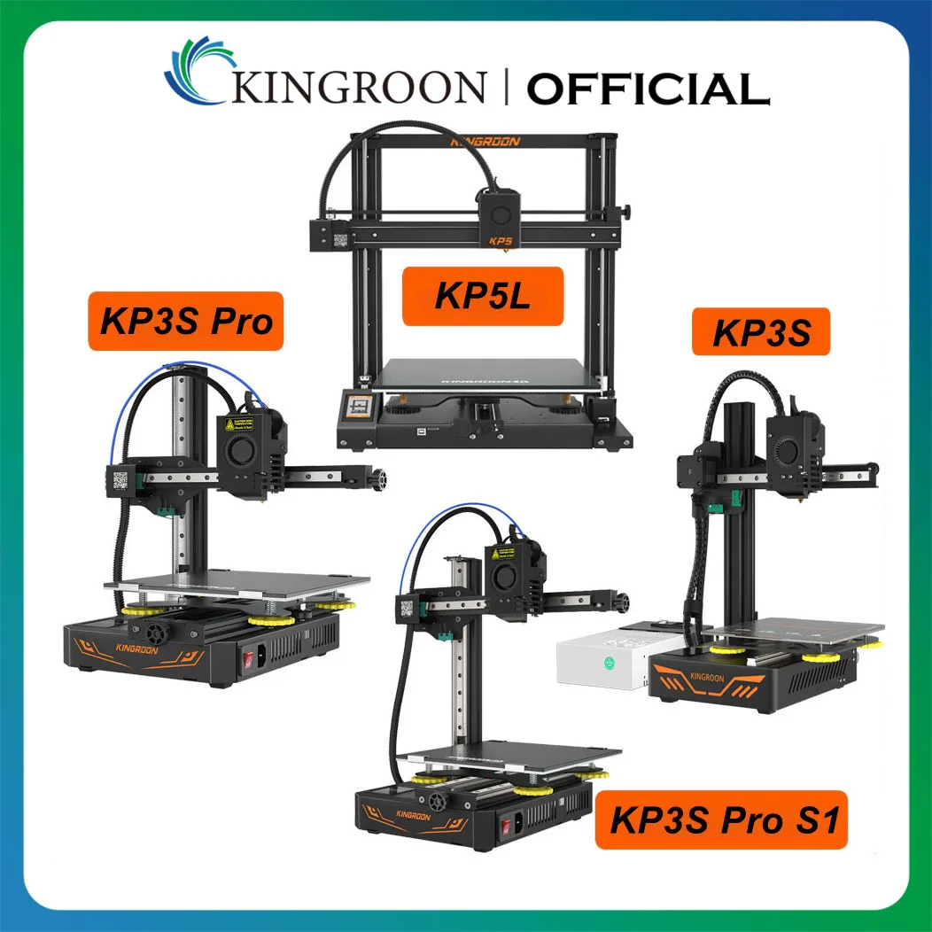 KINGROON KP3S KP3S PRO KP5L FDM 3D Printer Kit High Precision with Resume Power Off Printing Professional DIY 3D Printers loading=lazy