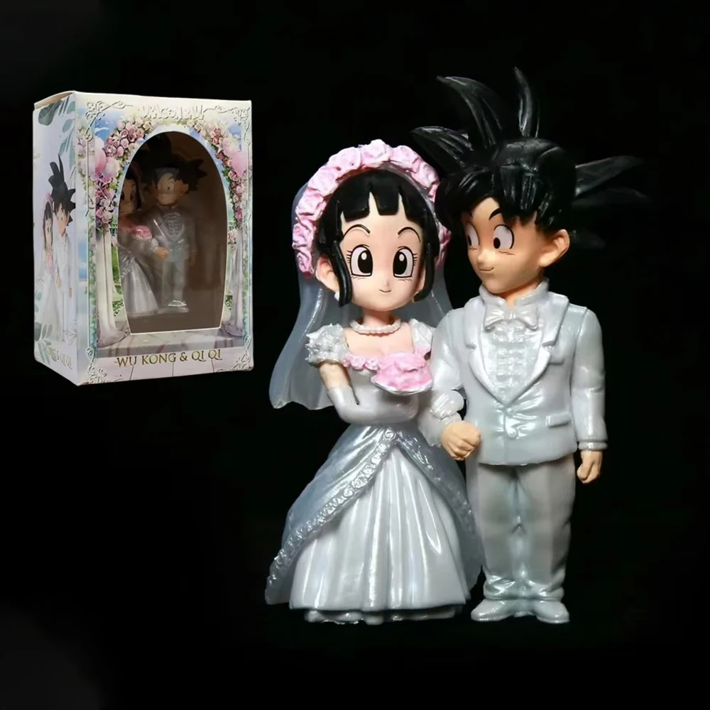 Dragon Ball Аниме Фигурка Сон Гоку Фигурки Чичи Свадебная сцена Серия 9 см Q-Версия