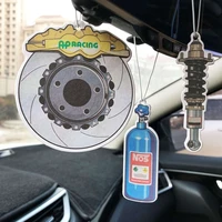 car interior air freshener hanging wheel hub piston flavoring turbo perfume pendant car styling auto rearview mirror solid paper