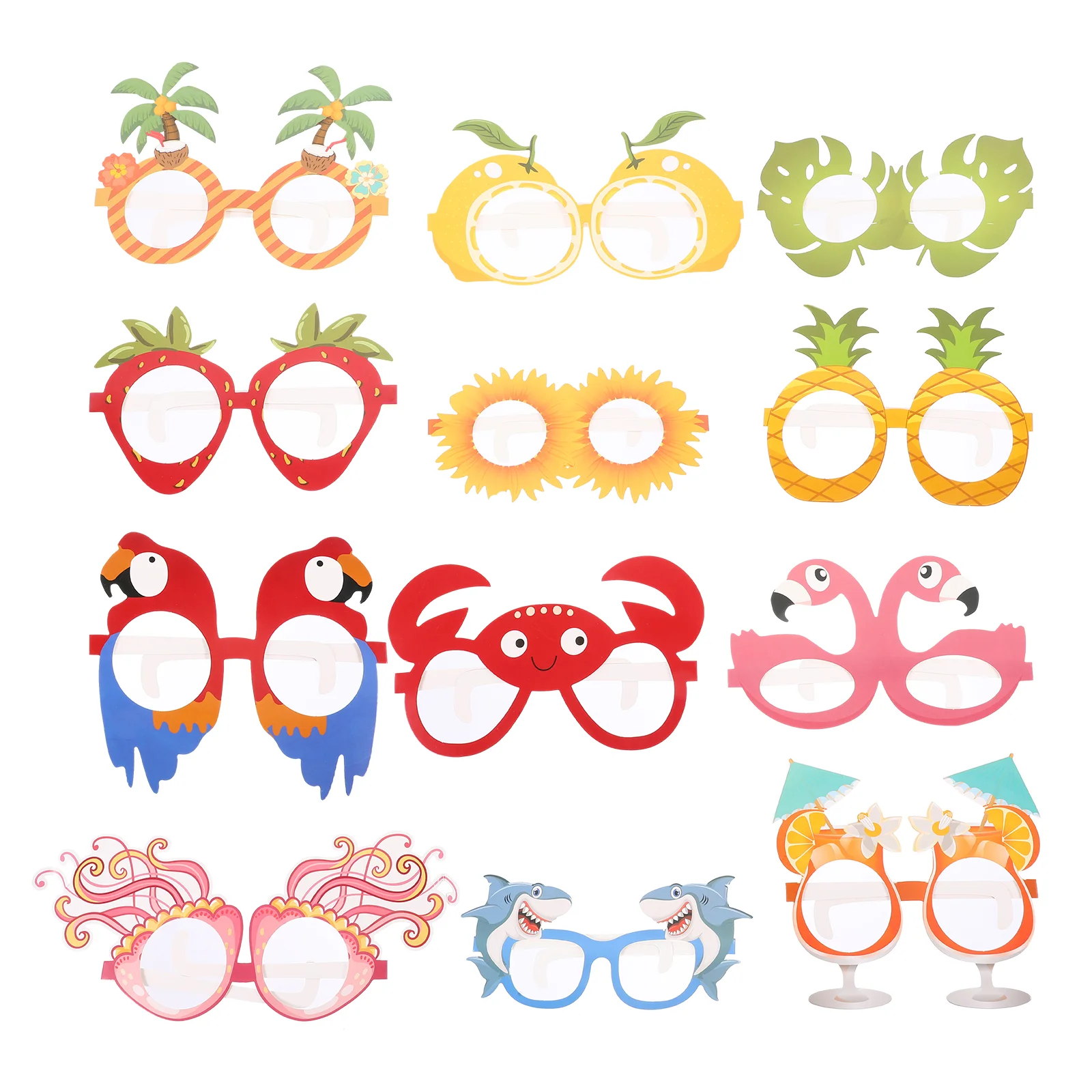 

Party Glasses Sunglasses Eyeglasses Summer Tropical Beach Kids Hawaiian Luau Favors Eyewear Prop Hawaii Paper Funny Photo Booth