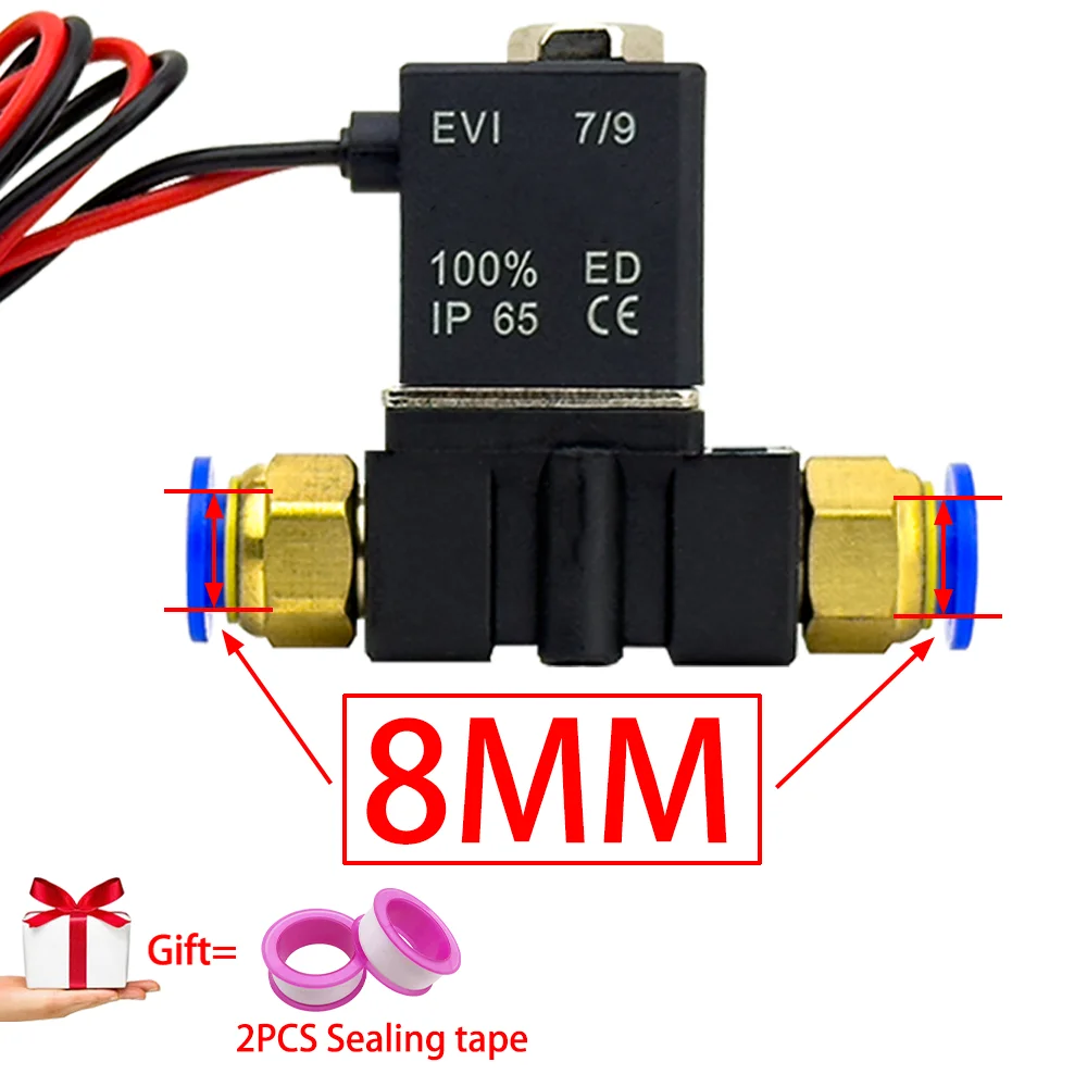 

Пневматический электромагнитный клапан 12В 24В 220В 2 положения 6мм 8мм