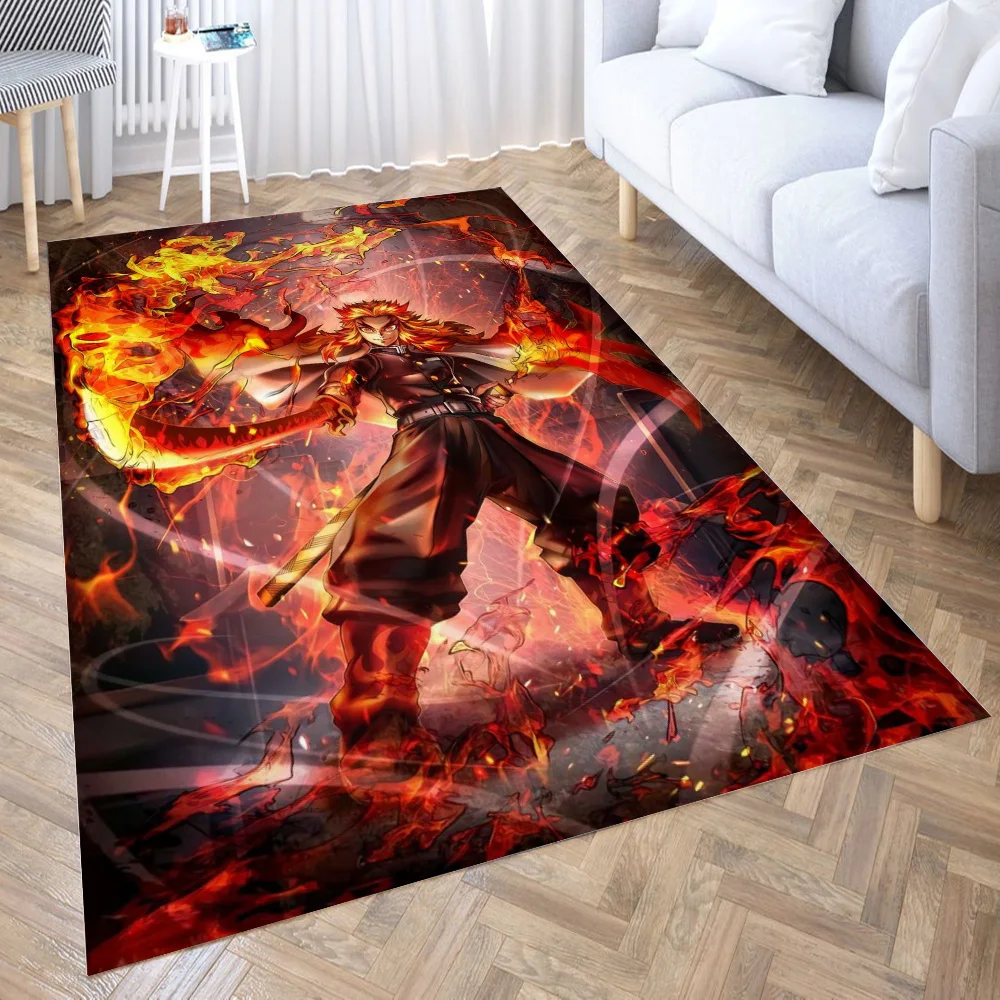 

rengoku posters Area Rug for Living Room Floor Mat Carpet for Bedroom Bedside Entrance Doormat Anti-slip Home Decor