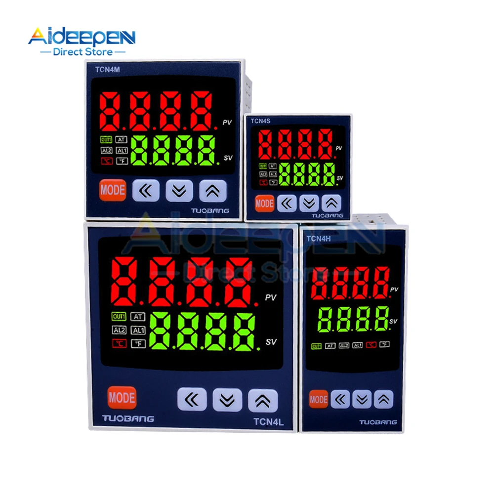 Цифровой ПИД-термостат с двойным выходом Универсальный вход TC4S TC4H TC4L TC4M Регулятор температуры SSR Реле переменного тока 110 В 220 В