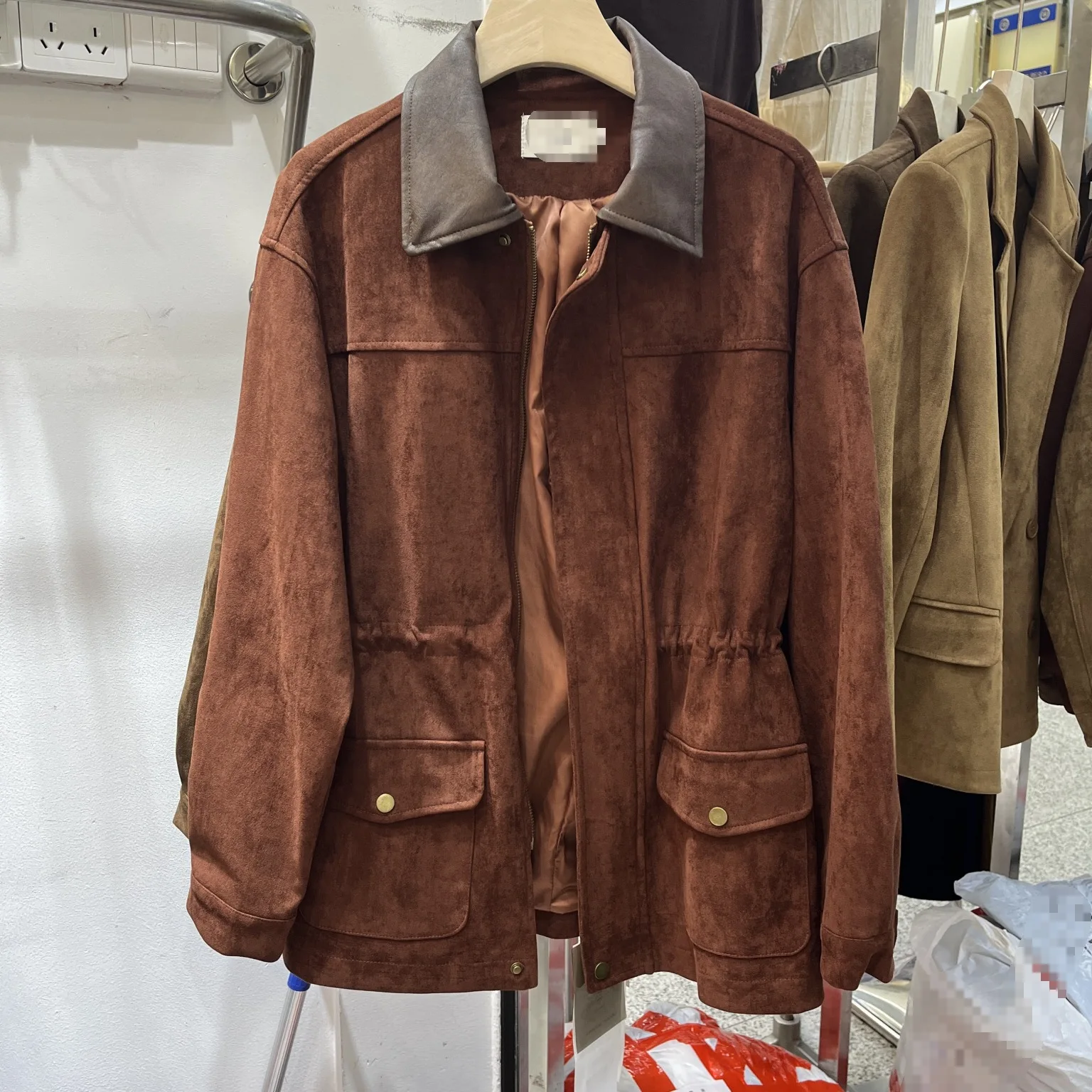 Осенняя одежда SuperAen 2024 новинка свободный тренчкот в стиле ретро на молнии с