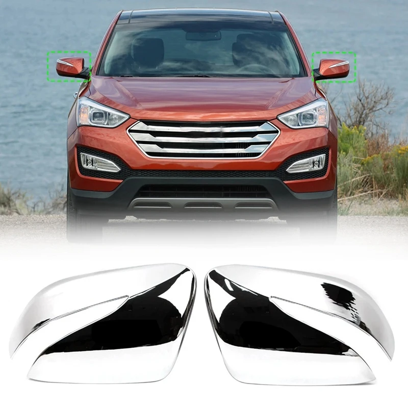 

Накладка на боковое зеркало заднего вида для Hyundai Santa Fe 2013, 2014, 2015, 2016, 2017, наружное формование, хромированная отделка из АБС-пластика