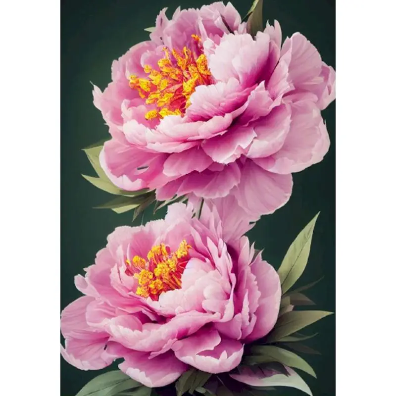

GATYZTORY Paint By Numbers For Adults DIY HandPainted Pink Flowers Oil Painting Home Decoration Canvas Painting Wall Art Gift