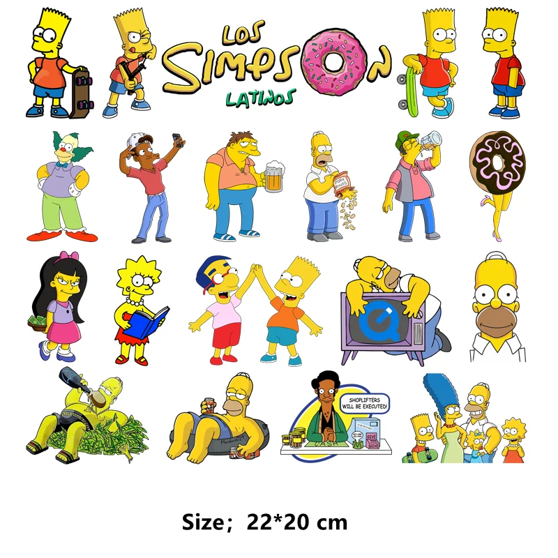 Симпсоны нашивки для одежды самодельные термонаклейки детские подарки