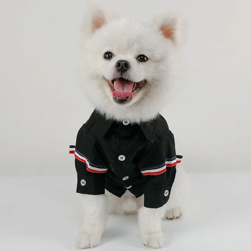 

New Pet Shirt British Style Knitted Dog Clothes French Fighting Casual Clothing Designer Dog Clothes Dog Shirts for Dogs