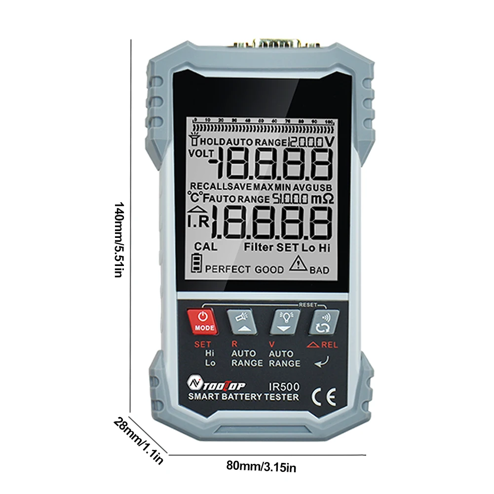IR500/IR502 Внутренний Омметр Батареи 120 В 4-проводной Тест Для Измерения Калибровки