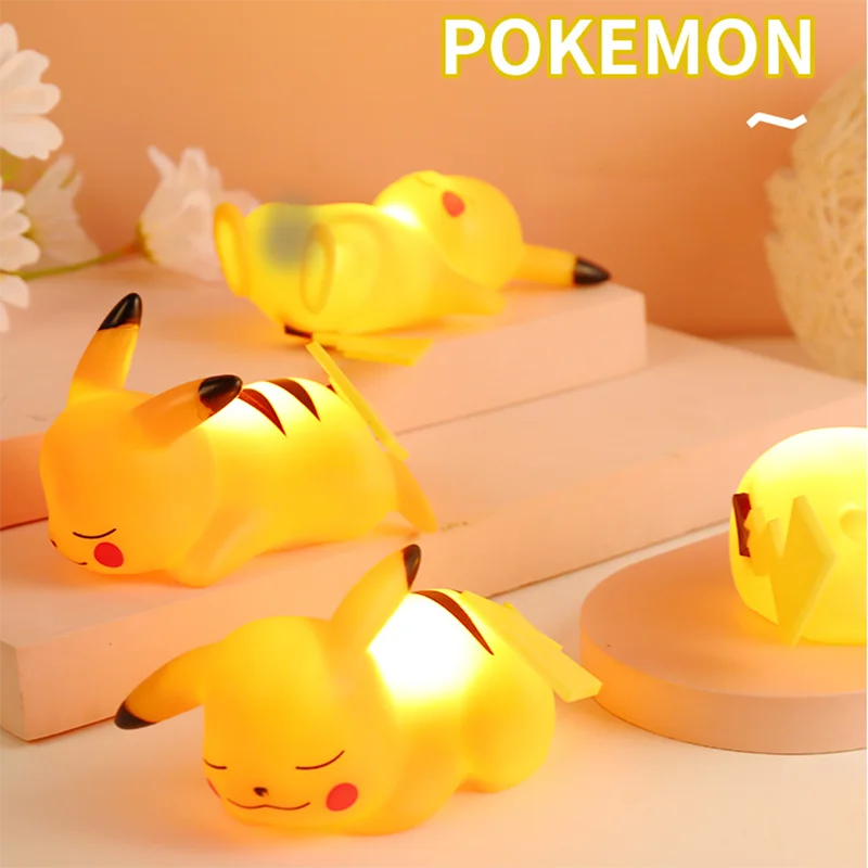 

Children's Room Bedside Lamp Pokemon Pikachu Night Light Animal Children's Bedroom Decoration Glowing Toy Christmas Gift.