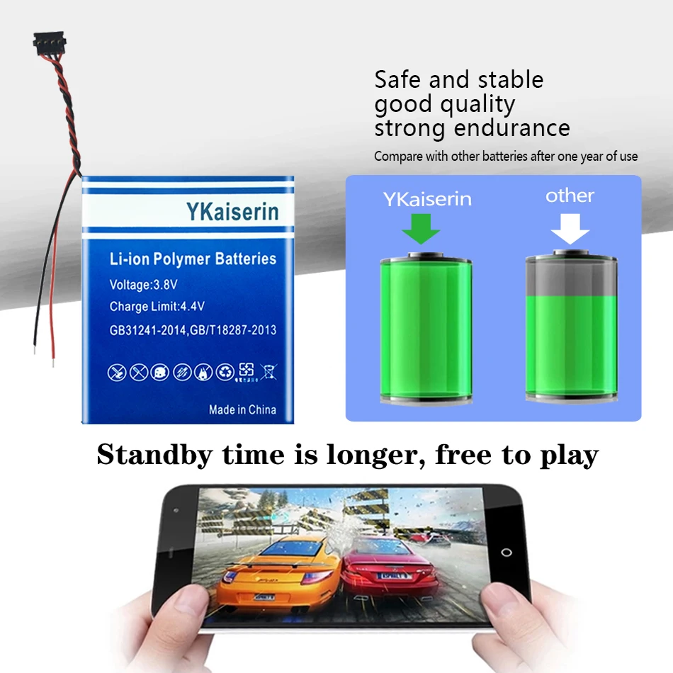 YKaiserin Battery for Garmin Edge Explore 820 520 500 200 205 GPS 520 Plus 520Plus Battery 361-00043-00 2500mAh + Free Tools images - 6