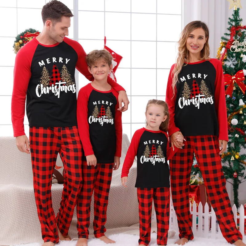 

Family Matching Clothes New Year Christmas Pajamas Sets Adult Kids Pyjamas Baby Rompers Plaid Women Sleepwear Set Family Look