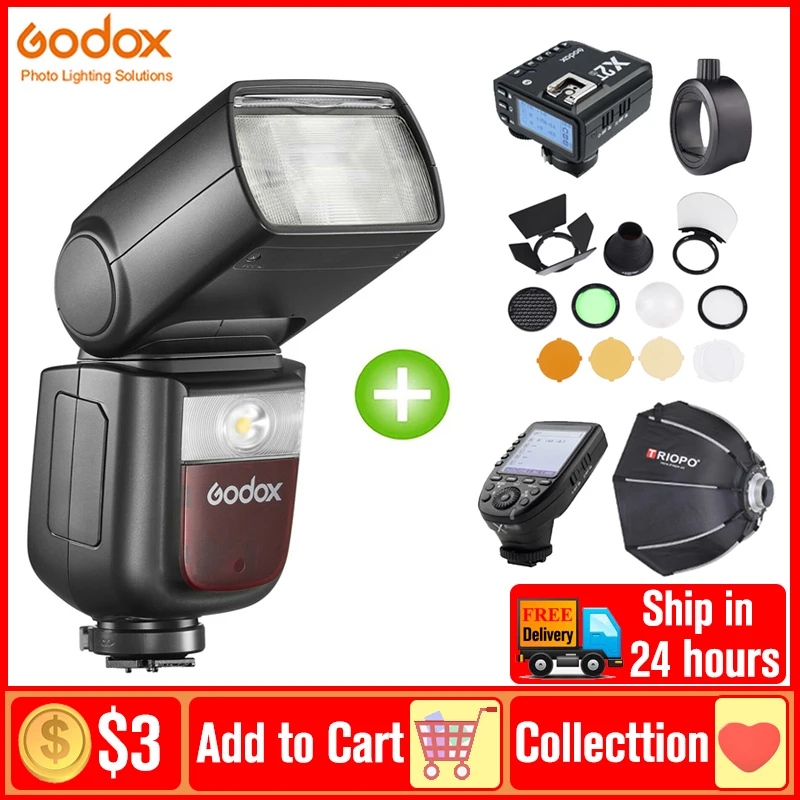 Official Godox V860III V860 III E-TTL II HSS Camera Flash Speedlite for Canon Sony Nikon Fuji Olympus Panasonic Pentax Camera