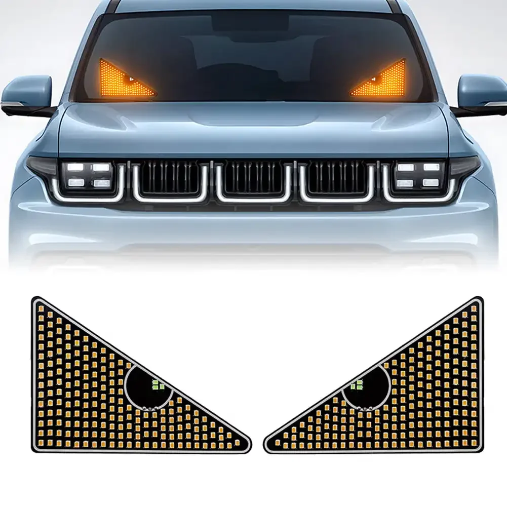 2 шт. автомобильный светодиодный красный декоративный светильник Глаз дьявола