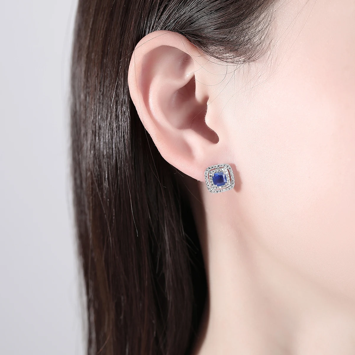 Новое поступление 2022 г. модные женские серьги-гвоздики LUOTEEMI с микро-инкрустацией