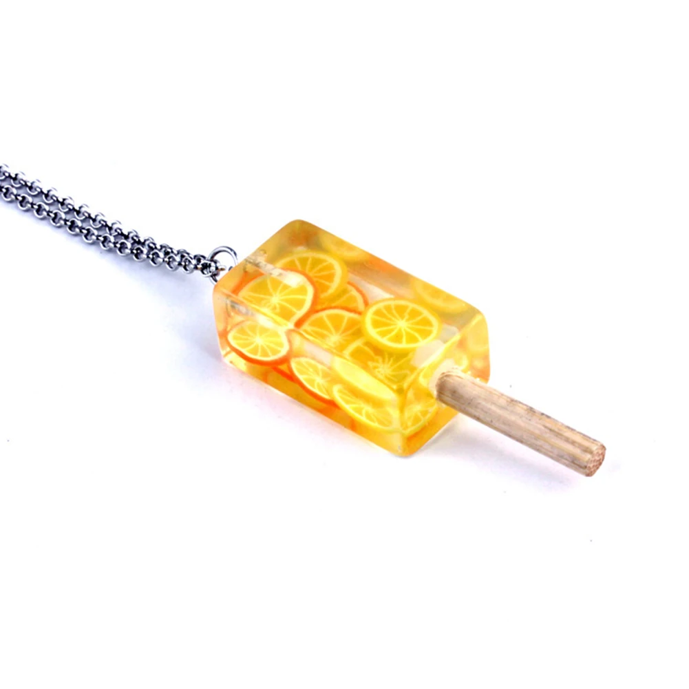 Женское ожерелье с подвеской в виде Фруктового мороженого