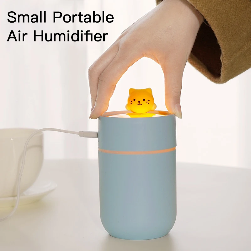 

Mini Cool Mist Humidifier Cute USB Portable Aroma Diffuser with Night Light Waterless Auto-Off Air Humidifier for Home