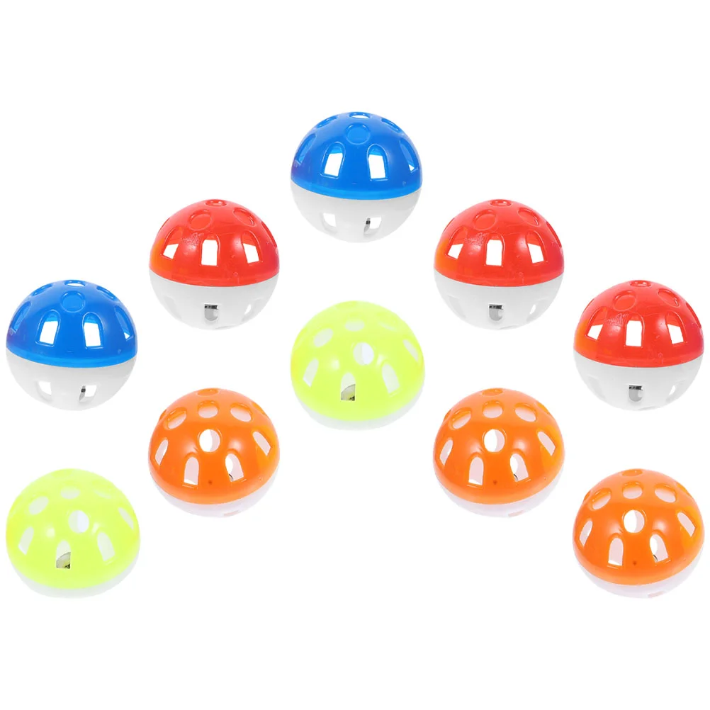 

10 Pcs Cat Toys Bird Bells Bird Toy Plastic Bird Balls Parakeet Toys Cage Parrot Cage Bell Balls Parrot Bite Bell Toy