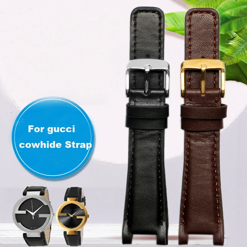 

Cowhide strap is suitable for Gucci 1332, 1333 and 1335 series men's and women's notched genuine leather watch straps