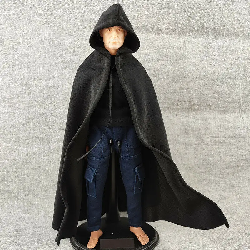 

G4-1-1 Black 1/6 men's Cloak Cape (with wire can post) For 12" PH HT TBL male Figure