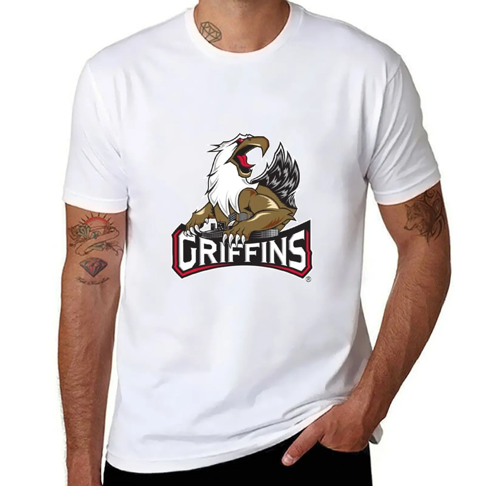Футболка Grand Rapids Griffins таможенный дизайн футболки с аниме роскошная одежда