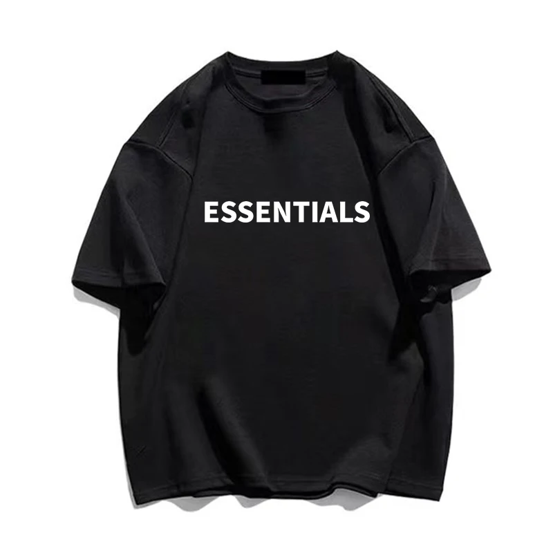 

Essentials T Shirt Summer Cotton Men T-Shirt Letter Print Streetwear Fashion Brand Top Vintage Oversized Women Tee 2023 New