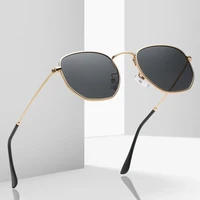 polygon metal sunglasses men vintage octagon metal sunglasses for women luxury brand goggle sun glasses ladies gafas de sol