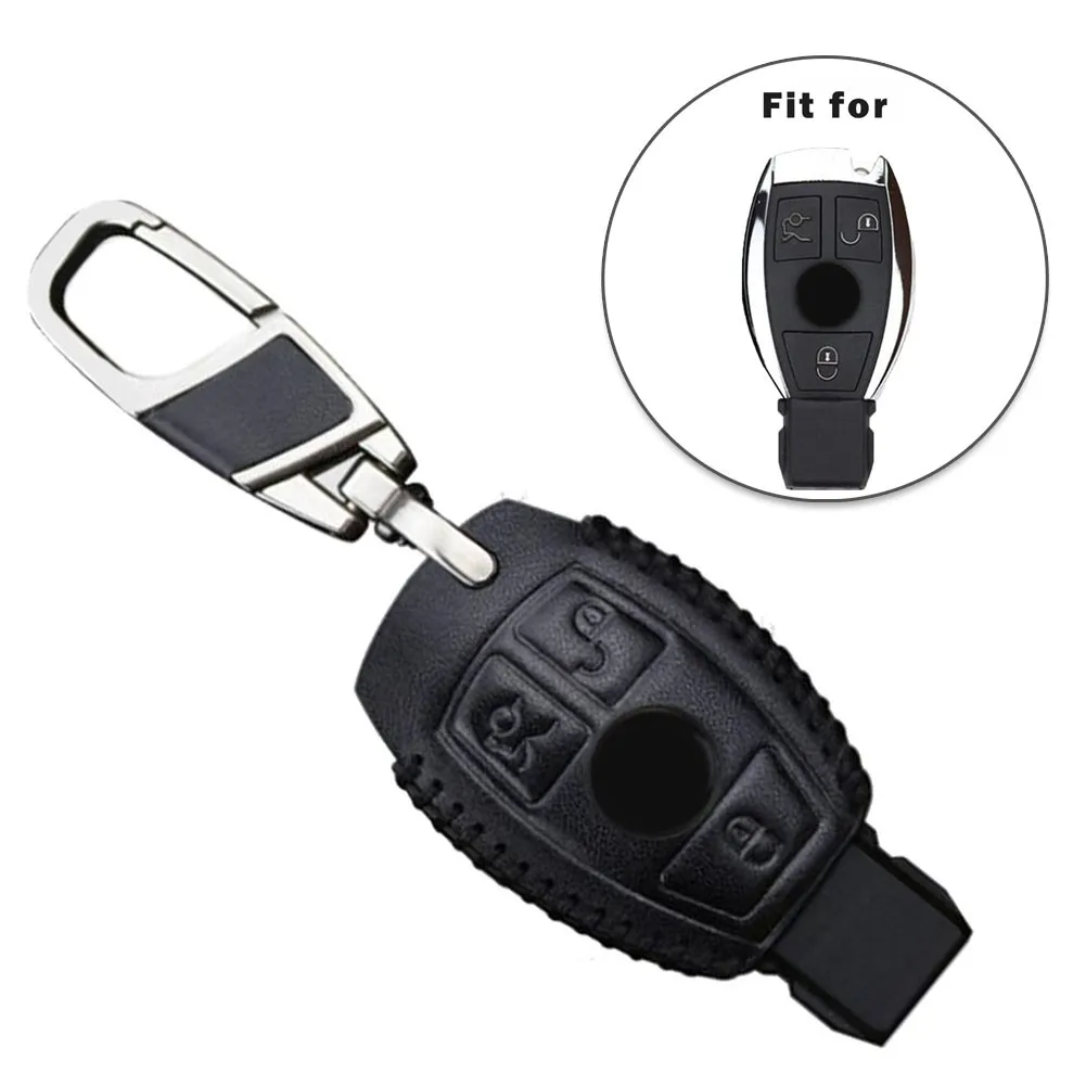 

3-button Car Key Cover Bag Accessories Black Fob New Practical Durable