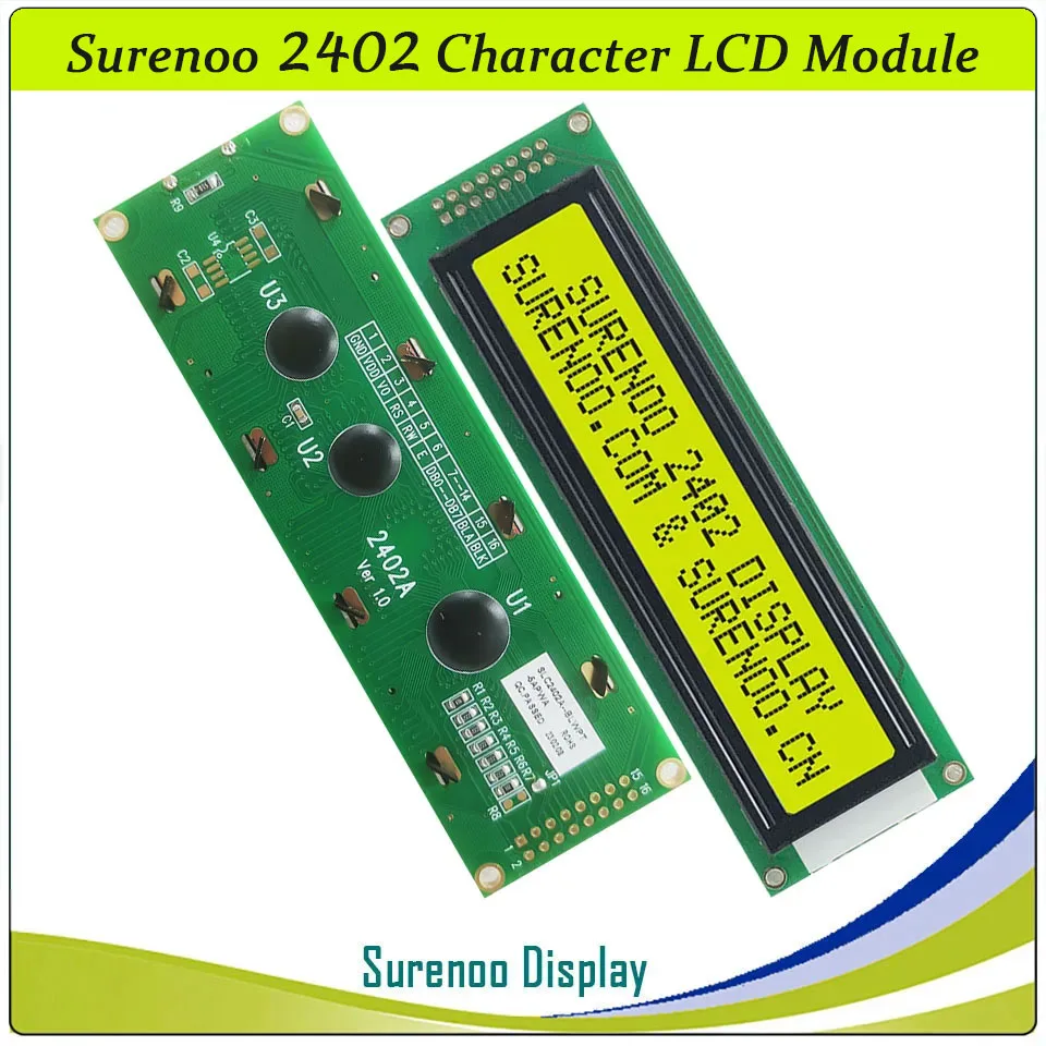 Surenoo 242 24X2 2402 символьный ЖК-модуль экран LCM синий желтый зеленый со стандартной
