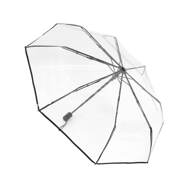 

Автоматический зонт, прозрачный компактный Автоматический зонтик с 4 краями, защита от солнца и дождя, для мужчин и женщин