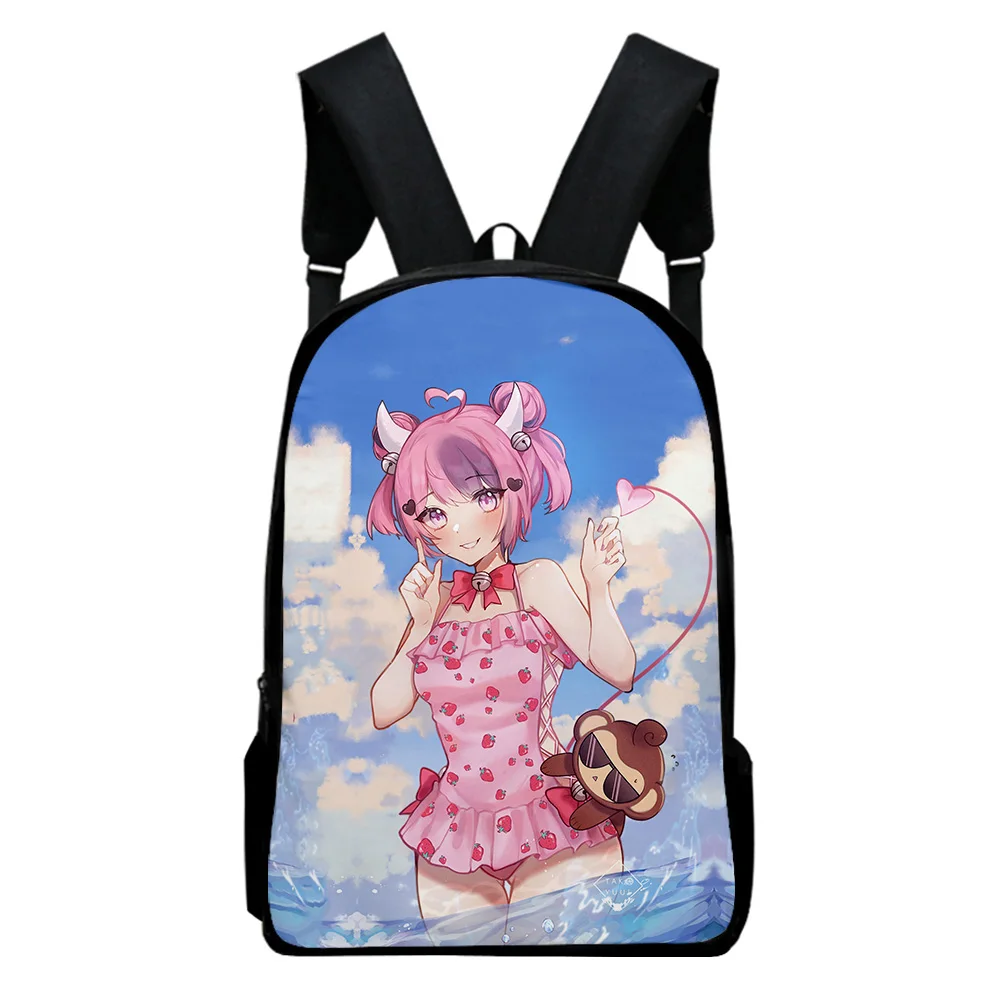 

Ironmouse 3D backpack Denim bag Unisex 3D Oxford Cloth Travel Anime Bag Style Backpack Harajuku Sisters School Bag Printing Bag