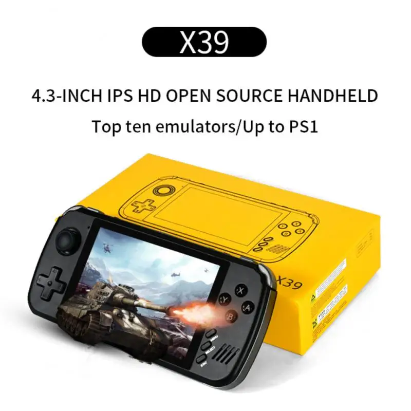 

POWKIDDY New X39 Handheld Game Players 4.3 Inch Portable Retro Video Console Children Gift Mini Gaming&Toys 2022