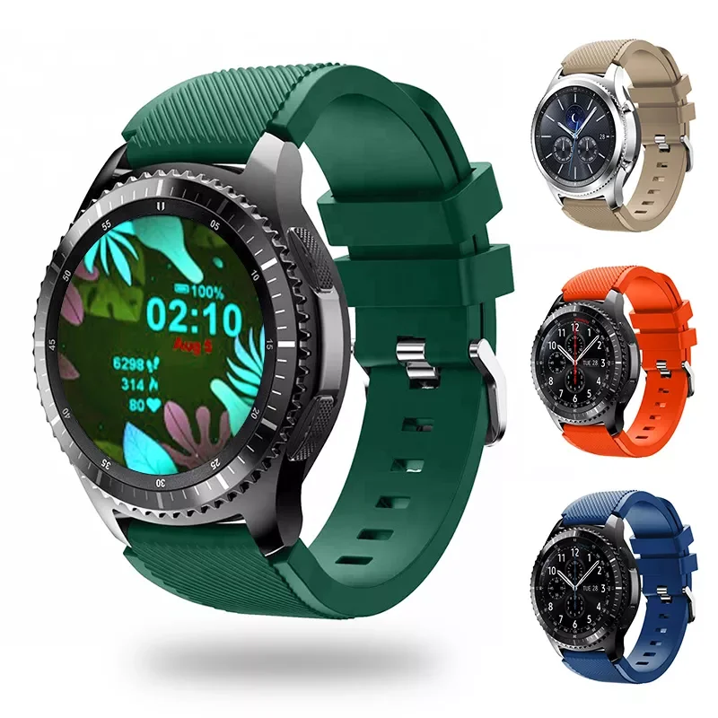 

2022New 20mm 22mm Silicone Strap For Garmin vivoactive 4 3 music 245 645 music venu Bracelet For vivomove Luxe style HR Watch St