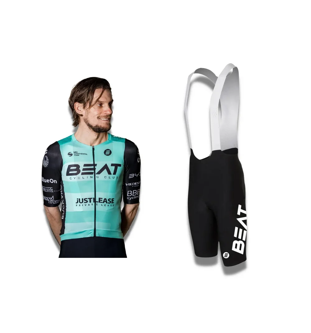 

LASER CUT 2023 BEAT CYCLING CLUB TEAM SHORT SLEEVE CYCLING JERSEY SUMMER CYCLING WEAR ROPA CICLISMO+BIB SHORTS