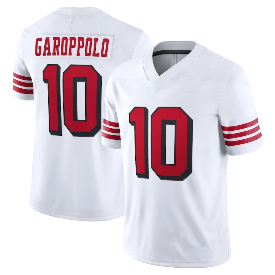 

Men's Casual Sports T-Shirt Jimmy Garoppolo Hand Embroidered Print Jersey, Official Reissue, Special Edition 2022