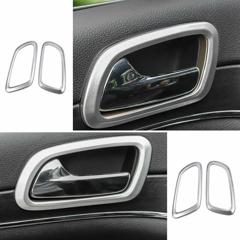 

Fit For Jeep Grand Cherokee 2011-2020 ABS Silver Inner Door Handle Frame Trim