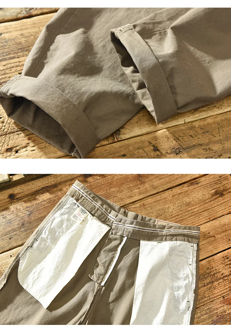 Men's Trousers Slacks Jogger Pants Front Straight Leg Plain Breathable Soft Ankle-Length Home Daily Office Cotton Stylish images - 6