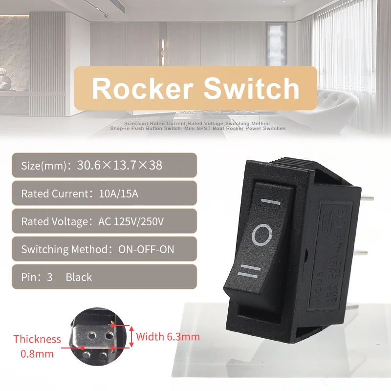 

5/10 шт. KCD3 31X14 мм кулисный переключатель 2/3 контакта 2/3 положения ВКЛ-ВЫКЛ-ВКЛ/ВКЛ 10A/250 В переменного тока 15 А/125 В переменного тока выключатели питания оборудование с подсветкой