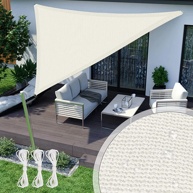 Sun Shade Sail With Mounting Ropes Sun Protection Water Resistant Shade Dispenser UV Protection For Garden Balcony