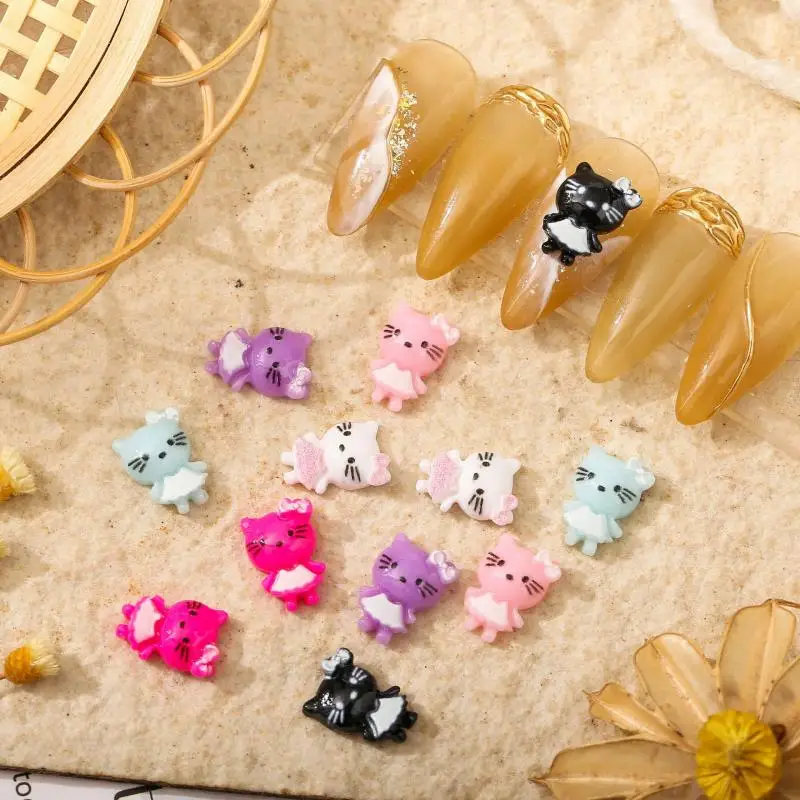 

Manicure Cartoon Hello Kitty Phone Case Decor Glossy Color Paint 3D Jelly Color Kawaii Resin Nail Jewelry Hair Accessories Gift