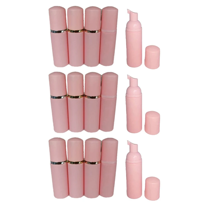 

30PCS Plastic Foaming Bottle Soap Mousses Liquid Dispenser Froth Shampoo Lotion Bottling Foam Bottles 60ML Pink