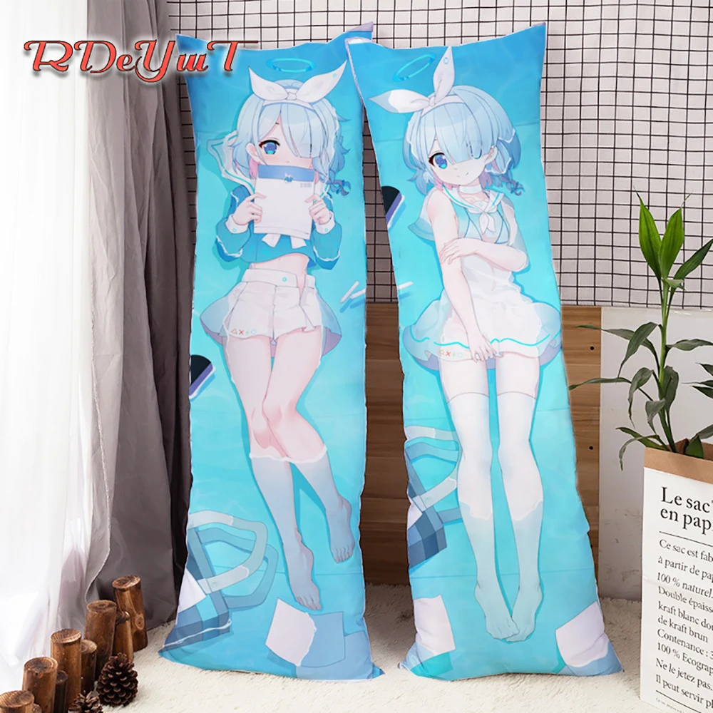 

Game Blue Archive Arona Dakimakura Hugging Body Life-Size Pillow Cover Home Decor Long Peach Skin Pillowcases 150/160/170/180cm