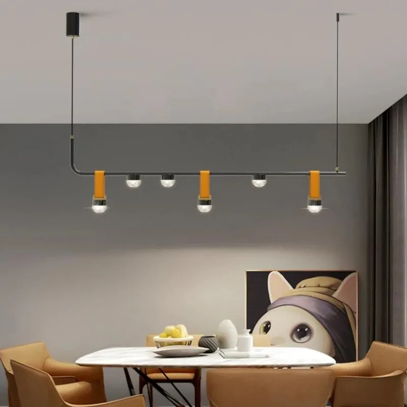 

Restaurant Belt Chandelier Nordic Minimalist Long Bar Front Desk Decorative Led Lighting Creative Light Luxury Pendant Light
