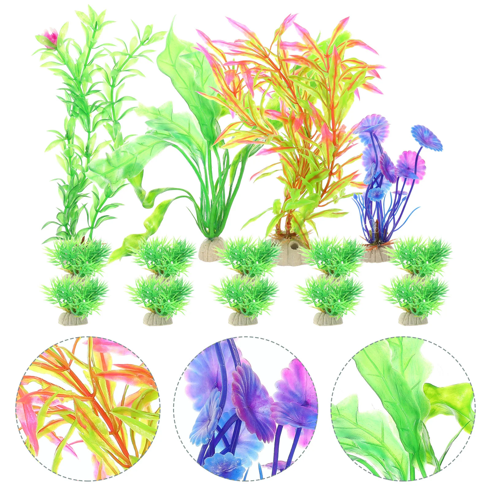 

Aquarium Decor Tank Fake Realistic Artificial Aquatic Underwater Decorative Delicate Household Compact Lawn Faux Decorations