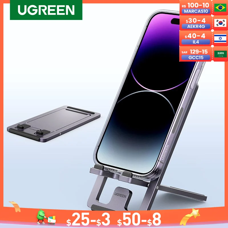 

【New-in Sale】UGREEN Phone Stand Aluminum Desk Phone Holder For iPhone14 13 12 Xiaomi Samsung Huawei Mobile Phone Support Tablet